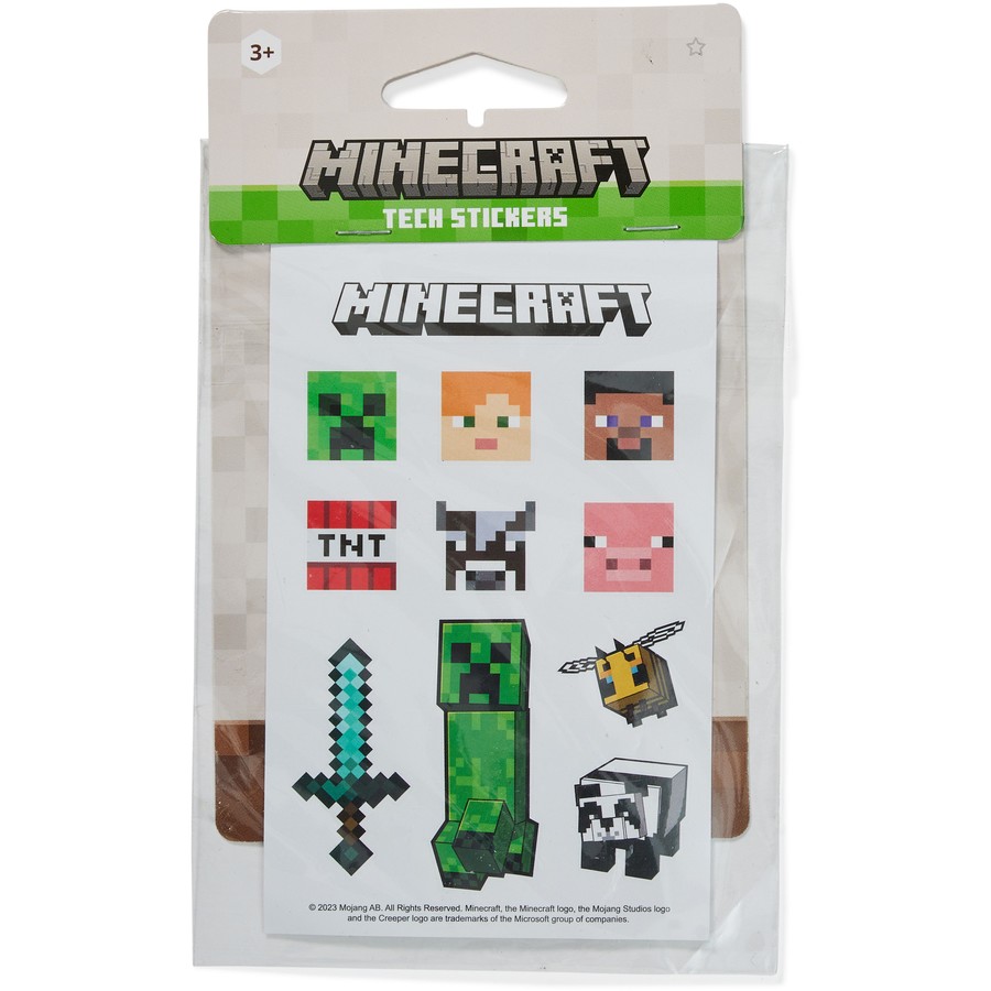 Minecraft Kids Tech Sticker Pack - Green | BIG W