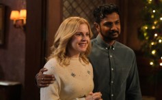 Rose McIver and Utkarsh Ambudkar in the “A Very Arondekar Christmas Part 1” and “A Very Arondekar Christmas Part 2” episodes of "Ghosts"