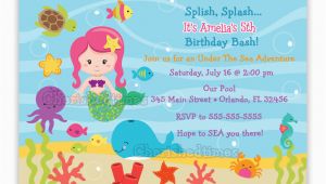 Under the Sea Birthday Invites Under the Sea Birthday Invitation Choose Mermaid You Print