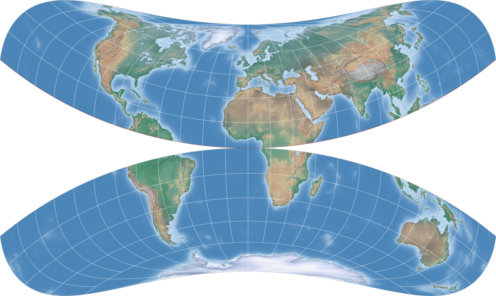 Strebe’s 1992 Equal-area Projections