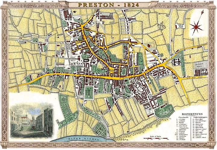 Old map of Preston Pic: Preston Digital Archive