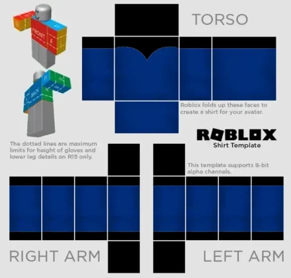 Roblox shirt Templates to preview and edit.