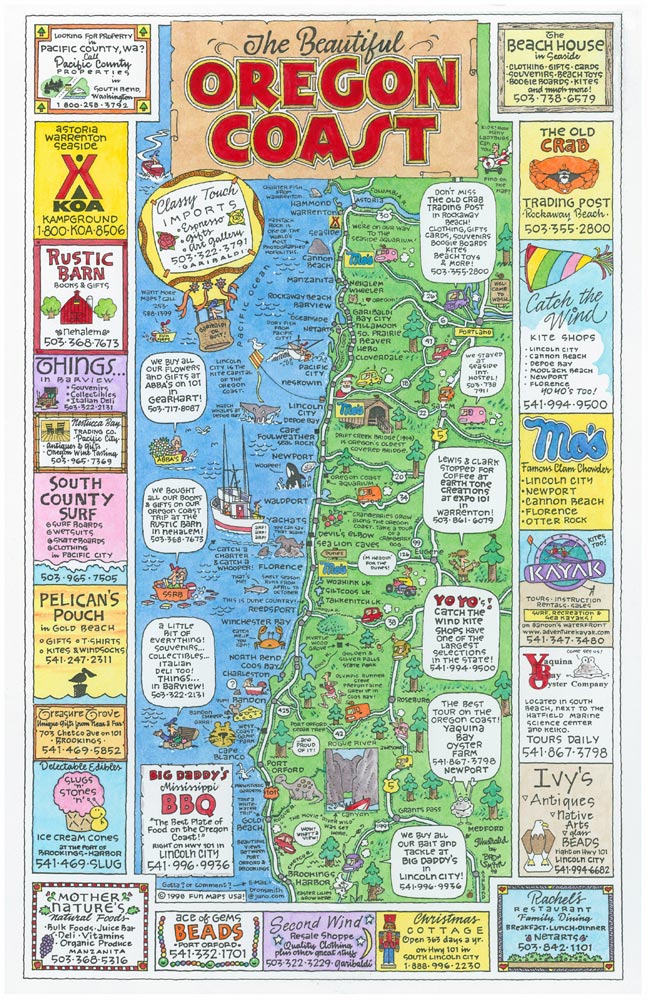 Printable Map Of Oregon Coast