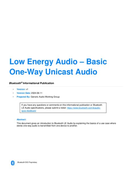 LowEnergyAudioBasicOneWayUnicastAudio INFO pdf 464x600