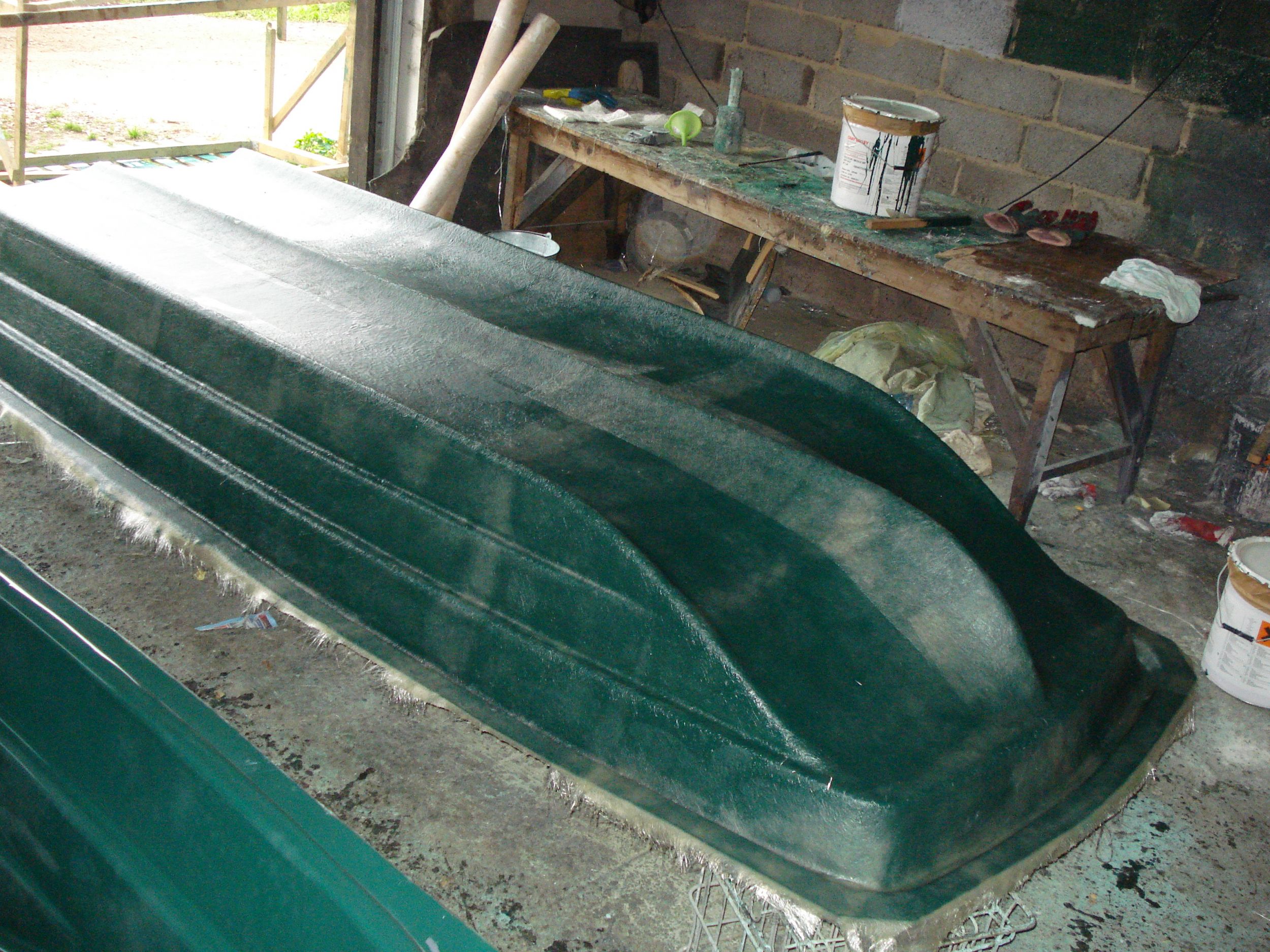 fiberglass mini speed boat latrex 335 mold building