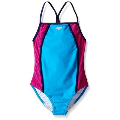 Speedo Mesh Thin Strap Swimsuit Girls'