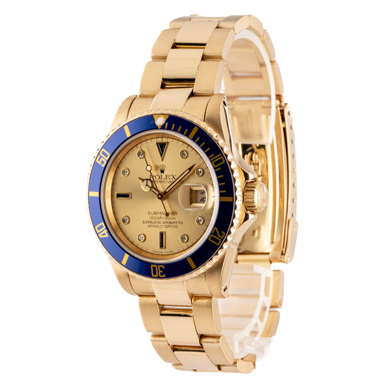 Rolex Submariner 16808 18K Yellow Gold