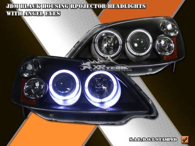 Custom - Angel Eyes Black Housing Headlights