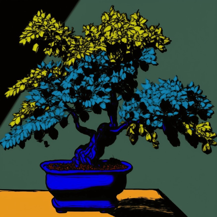 Matisse bonsai, generated by AI