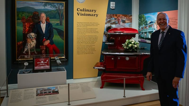 Chef Patrick O'Connell at the event as part of the Julia Child exhibit at the VMHC