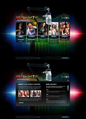 Online Radio HTML5 template ID: 300111377