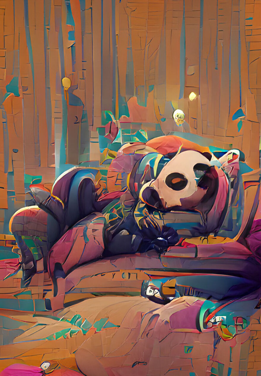 Bored Panda On A Couch