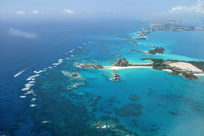 Cooper's Island, seen from flight