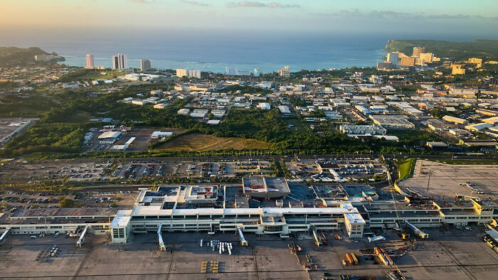 Flying out of the Guam Airport