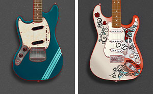 Iconic Guitars Of Famous Guitarists Brought To Life In 17 Illustrations