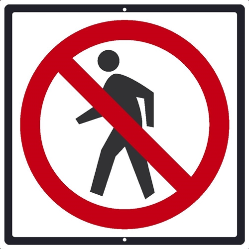 No Pedestrian Sign (TM201K)