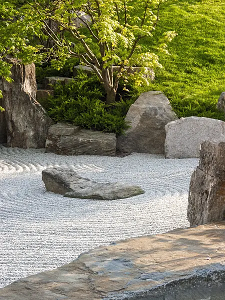 401214 - Dry landscape garden, Japanese Garden, Erholungspark Marzahn, Berlin, Germany