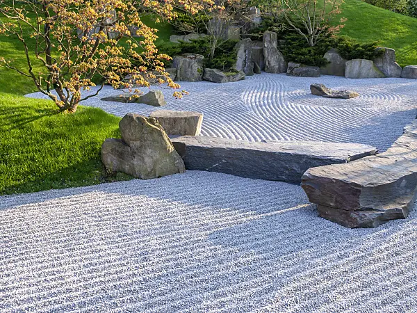 437127 - Dry landscape garden, Japanese Garden, Erholungspark Marzahn, Berlin, Germany