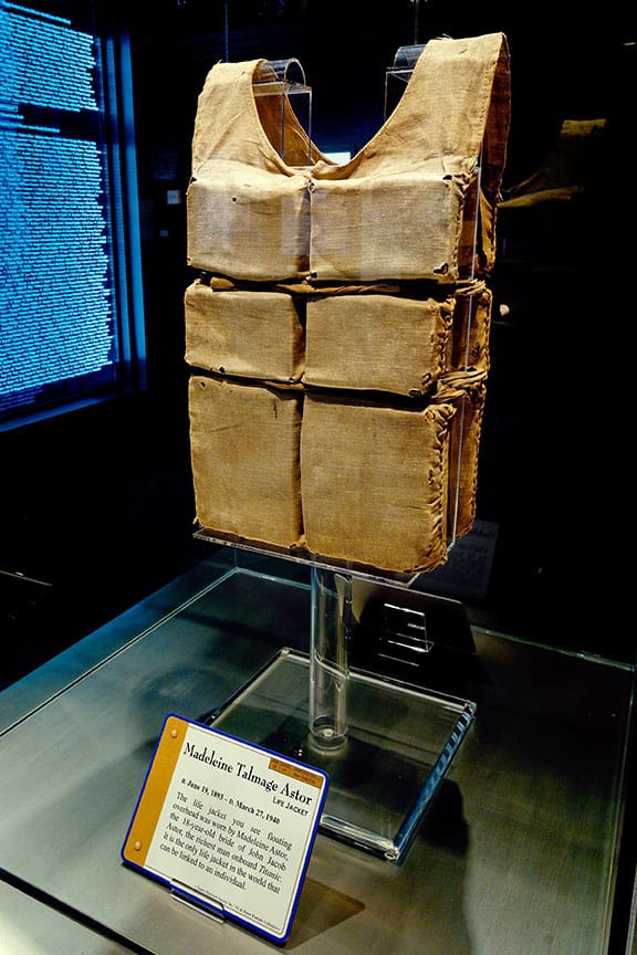 Lifejacket Exhibit at Titanic Museum