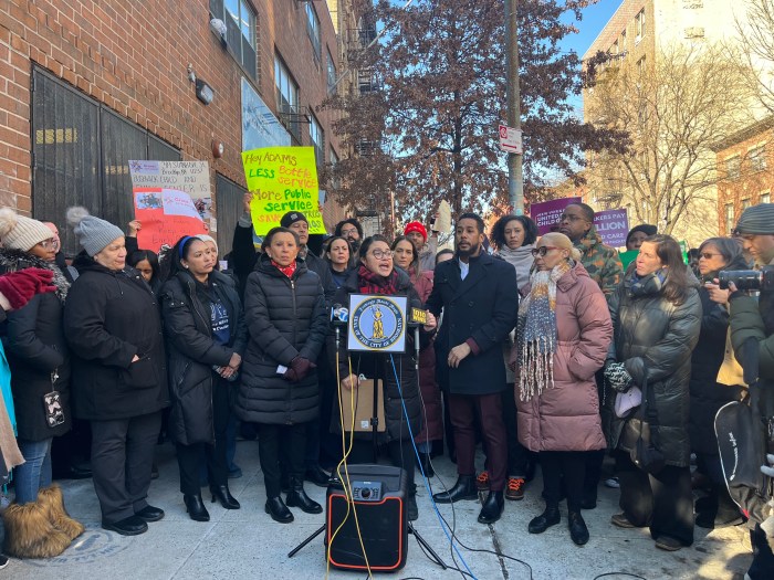 politicians at childcare center rally