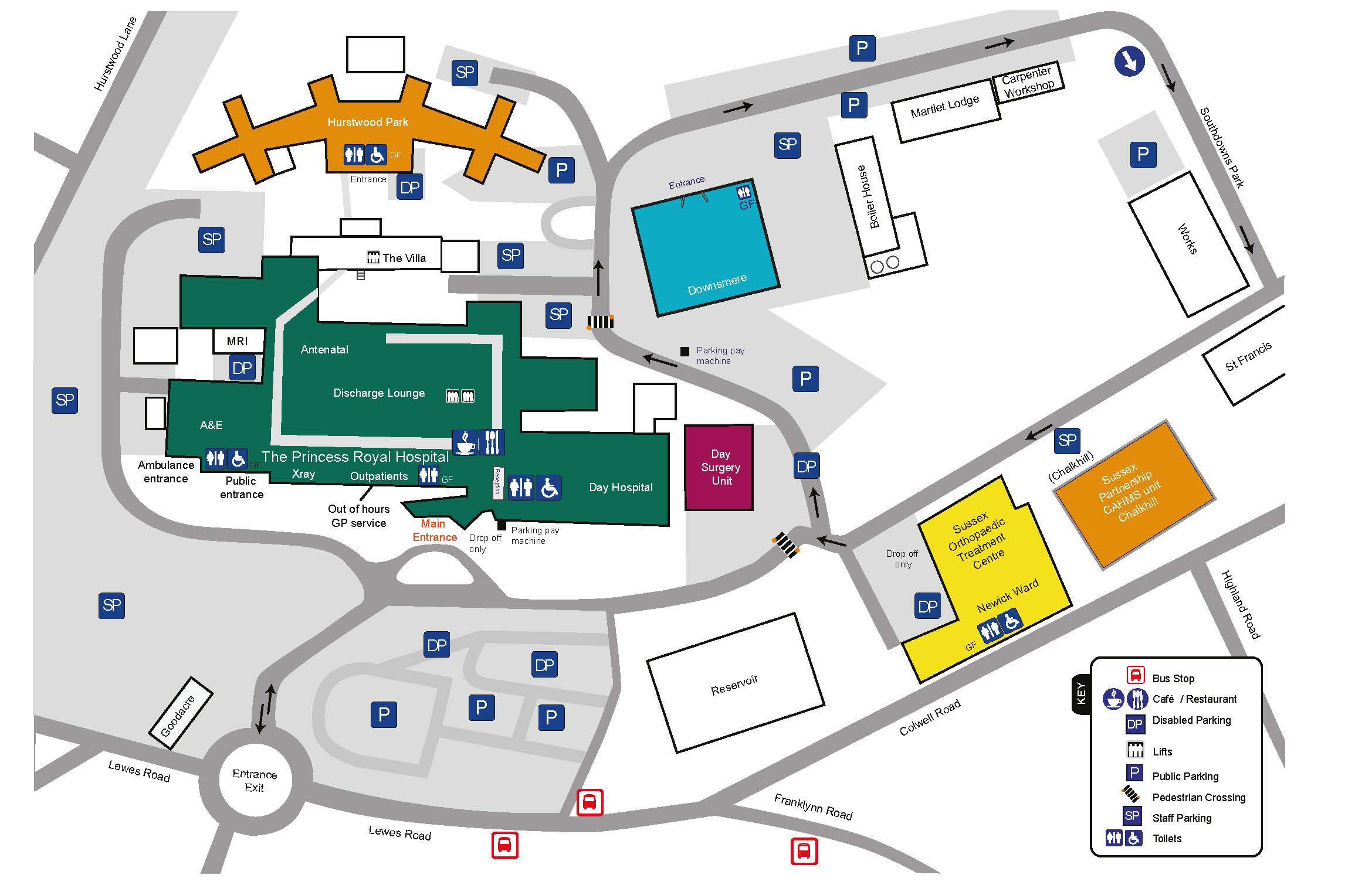 Royal Berkshire Hospital Map