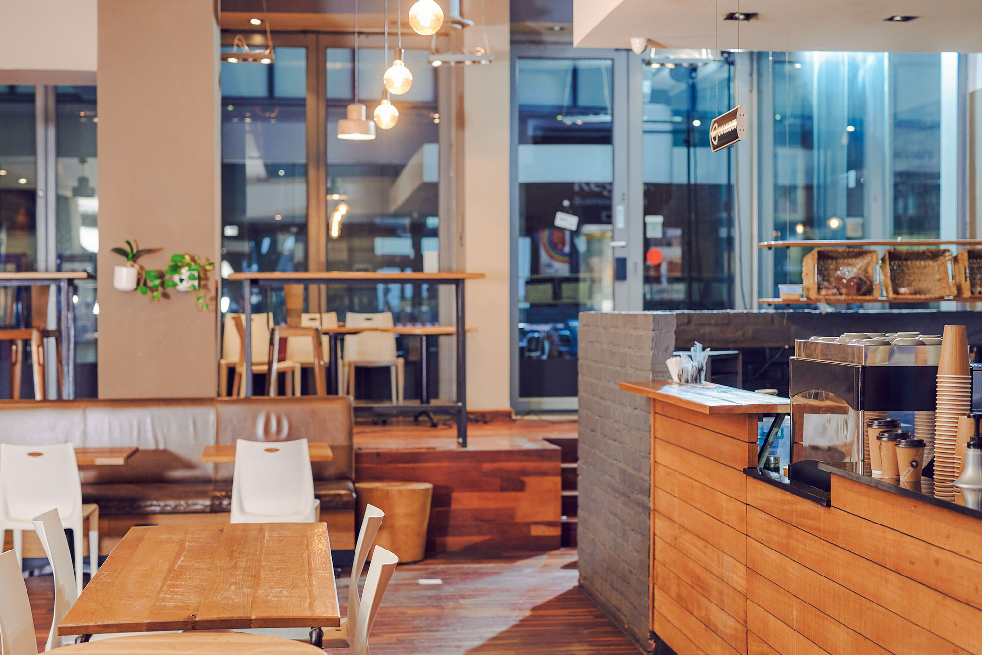 Photo: An empty cafe with seating