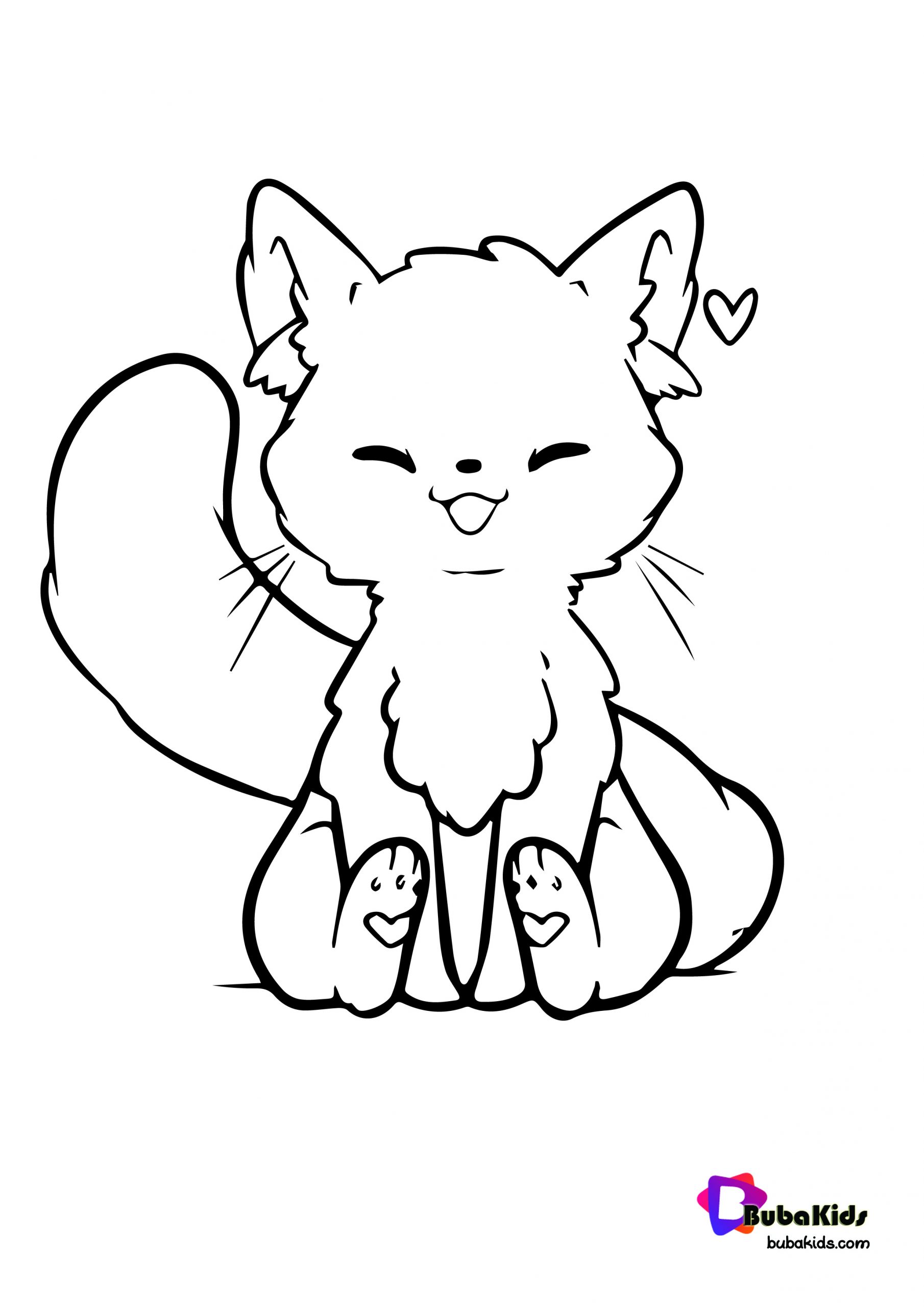 Discover Shimmering Kawaii Cat Coloring Pages Studying Probe Your Comic ...