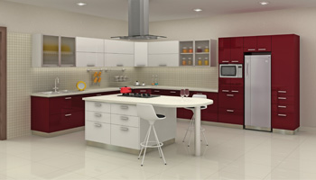 Layout of modular kitchen