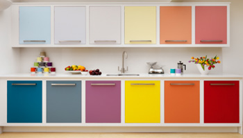 Background wall colours for modular kitchen