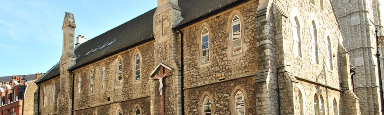 St Barnabas' CE Primary School on the corner of Pimlico Road and St Barnabas Street in 2012