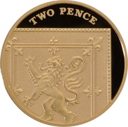 2015 Proof Gold 2p CoinRoyal Shield 4th Portrait