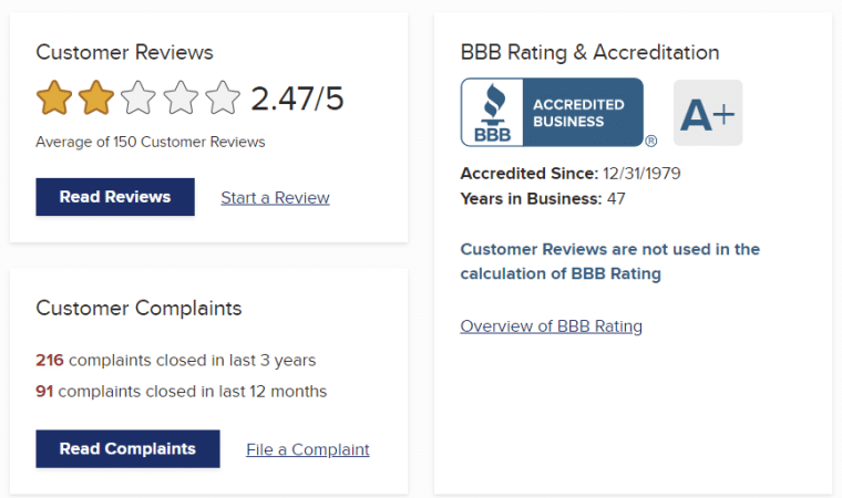 primerica bbb rating