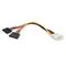 StarTech.com 12in LP4 to 2x SATA Power Y Cable Adapter