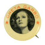 Greta Garbo Entertainment Busy Beaver Button Museum