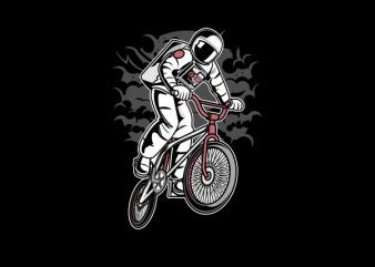 Astronaut Bike Graphic t-shirt design