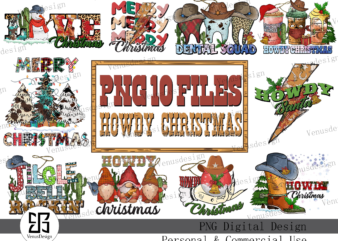 Howdy christmas sublimation bundle