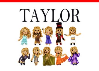 Girl Retro TAYLOR First Name Personalized Groovy PNG