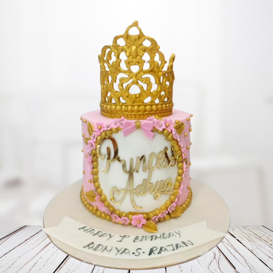 Crown princess pink birthday cake - Cake Square Chennai | Cake Shop in ...