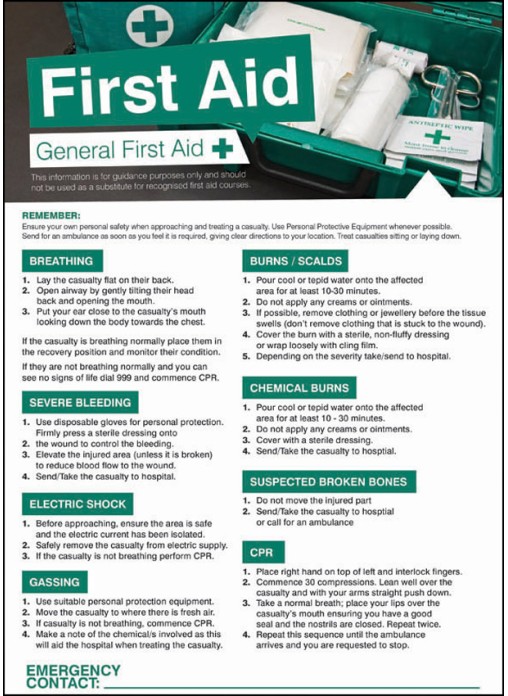 First Aid Workplace - Poster