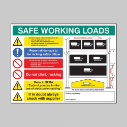 SWL Pallet Racking Sign