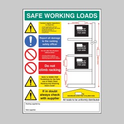 SWL Cantilever Racking Sign