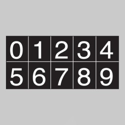 White Cut Out Numbers