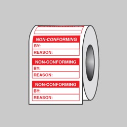 Non-conforming - Quality Control Labels (Roll of 100)