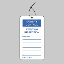 Quality Control Tag - Awaiting Inspection (Pack of 10)