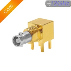 XPS-12-RB41-GN - Right Angle Bulkhead Micro BNC Connector