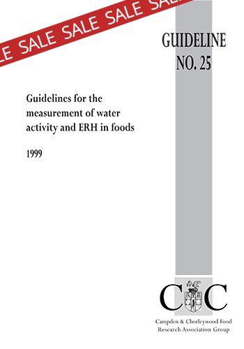 Cover for G25 Guidelines for the measurement of water activity and ERH in foods