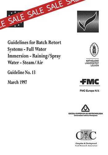 Cover for G13 Guidelines for batch retort systems - full water immersion - raining/spray water - steam/air