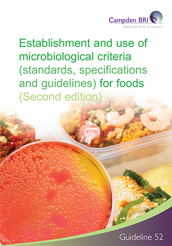 Cover for G52/2 Establishment and use of microbiological criteria - standards, specification & guidelines - for food 2nd Edition