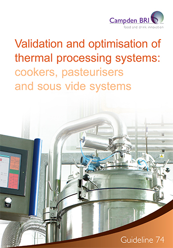 Cover for G74 Validation and optimisation of thermal processing systems: cookers, pasteurisers and sous vide systems