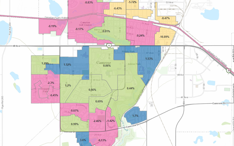 Map Of Camrose Alberta Canada - Lucia Rivalee